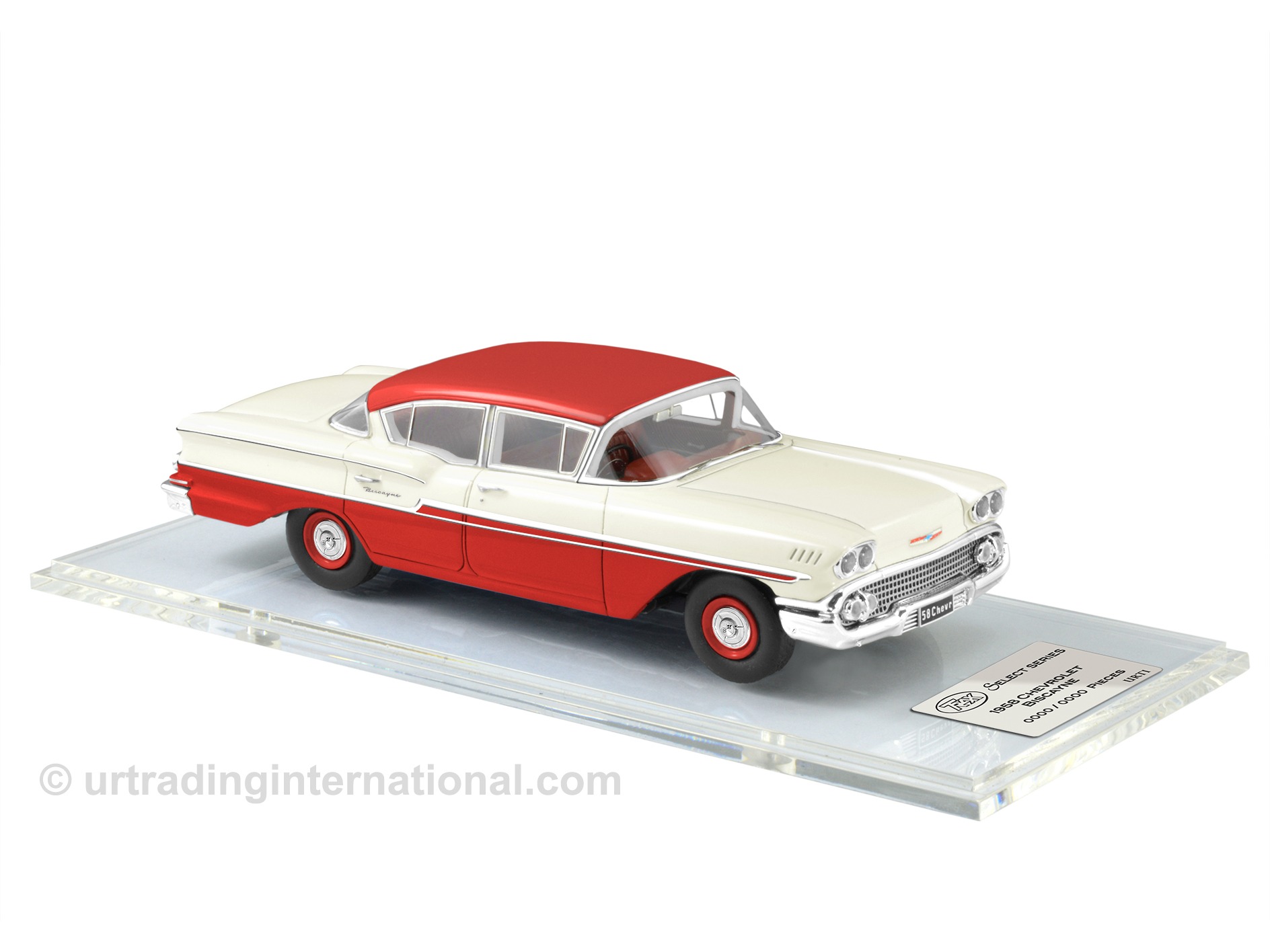 1958 Chevrolet Biscayne – Arctic White / Red