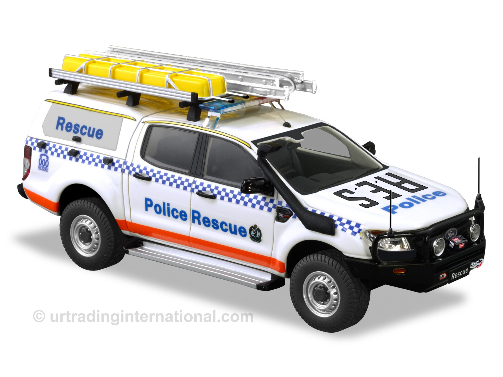 Ford Ranger – NSW Police Rescue (Double Cab) – White With Silver Ladder On The Roof